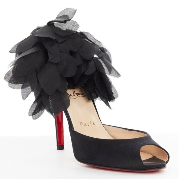 Louboutin carnival satin peep toe heel - Picture 1 of 6